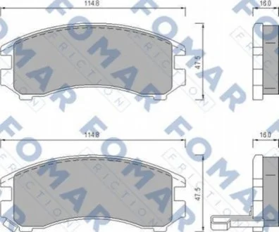 Колодки тормозные дисковые для Suzuki FOMAR FO 443681 фото товара