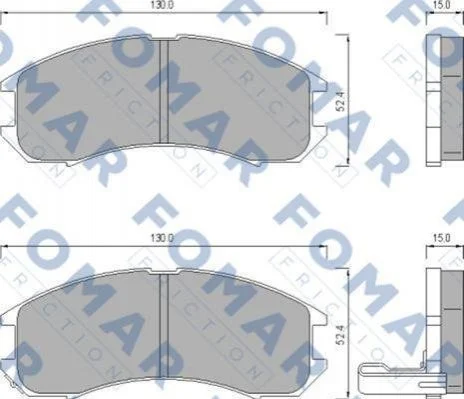 <strong>Колодки гальмівні дискові FOMAR FO 445081 (фото 1)</strong>