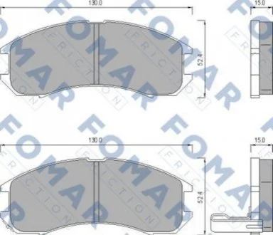 Колодки гальмівні дискові для Mazda FOMAR FO 445081 фото товару