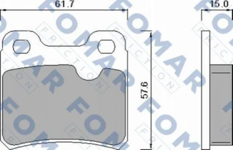 Колодки гальмівні дискові для Opel FOMAR FO 445981 фото товару