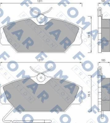 <strong>Колодки гальмівні дискові FOMAR FO 447881 (фото 1)</strong>