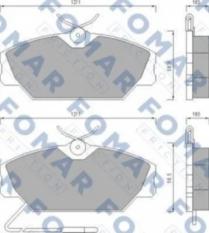 Колодки гальмівні дискові для Renault FOMAR FO 447881 фото товару