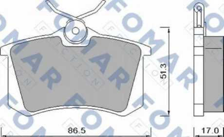 Колодки гальмівні дискові для Volkswagen, Seat, Ford FOMAR FO 448181 фото товару