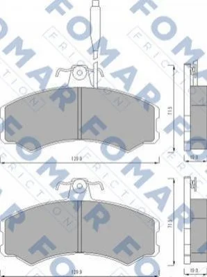 <strong>Колодки гальмівні дискові FOMAR FO 453081 (фото 1)</strong>