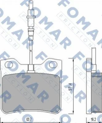 <strong>Колодки гальмівні дискові FOMAR FO 454881 (фото 1)</strong>