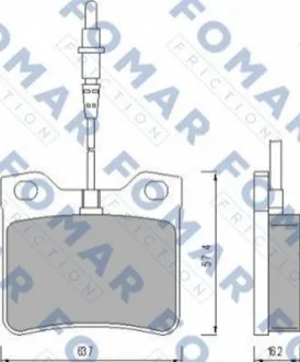 Колодки гальмівні дискові для FOMAR FO 454881 фото товару
