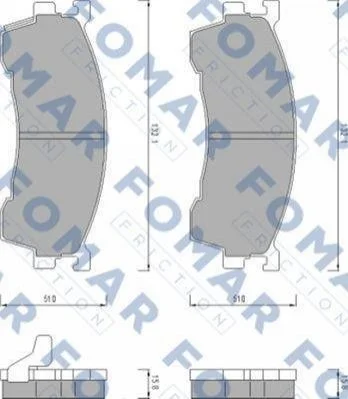 <strong>Колодки гальмівні дискові FOMAR FO 459481 (фото 1)</strong>