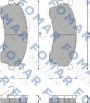Колодки гальмівні дискові для Mazda FOMAR FO 459481 фото товару