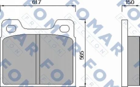 Колодки гальмівні дискові для FOMAR FO 460285 фото товару