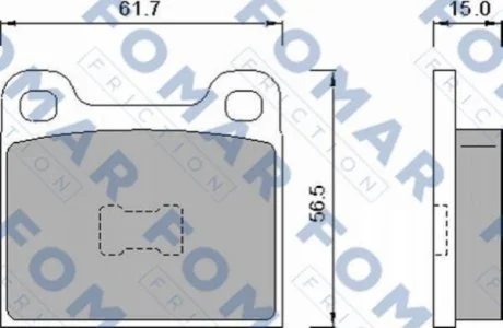 Колодки гальмівні дискові для FOMAR FO 460888 фото товару