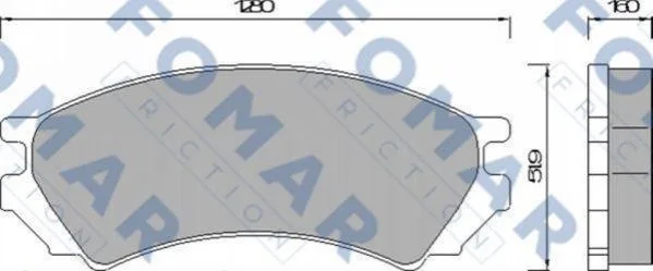 <strong>Колодки гальмівні дискові FOMAR FO 461881 (фото 1)</strong>