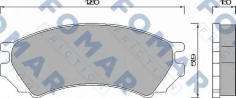 Колодки гальмівні дискові для Nissan FOMAR FO 461881 фото товару