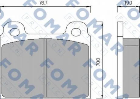 Колодки гальмівні дискові для Volkswagen FOMAR FO 463481 фото товару