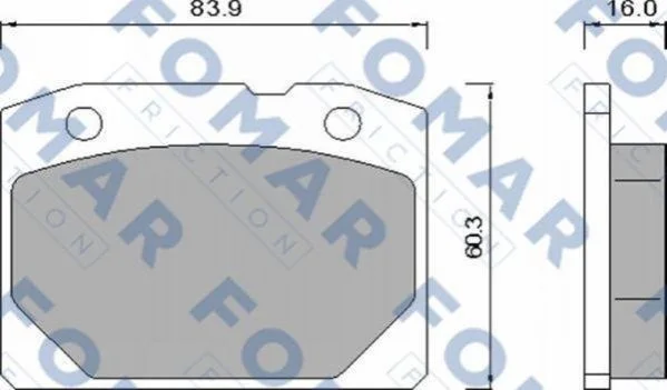 <strong>Колодки гальмівні дискові FOMAR FO 465686 (фото 1)</strong>