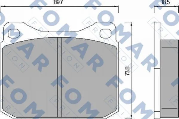 <strong>Колодки гальмівні дискові FOMAR FO 467883 (фото 1)</strong>