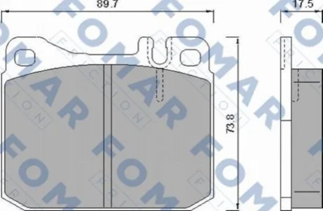 Колодки тормозные дисковые для FOMAR FO 467981 фото товара