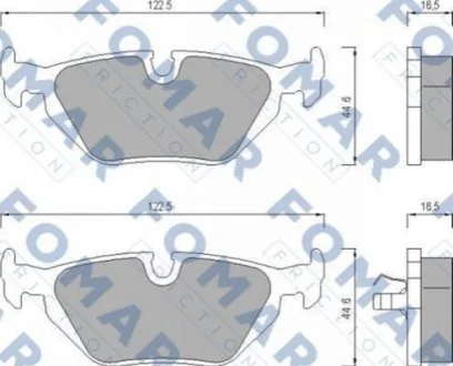 Колодки гальмівні дискові для FOMAR FO 469881 фото товару
