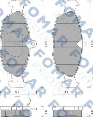 <strong>Колодки тормозные дисковые FOMAR FO 470081 (фото 1)</strong>