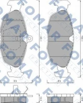 Колодки тормозные дисковые для FOMAR FO 470081 фото товара