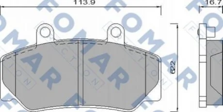 Колодки гальмівні дискові для FOMAR FO 473981 фото товару