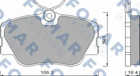 Колодки гальмівні дискові для Mercedes FOMAR FO 474281 фото товару