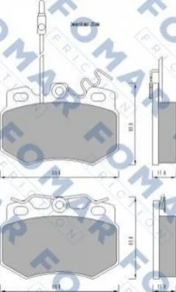 Колодки гальмівні дискові для FOMAR FO 474481 фото товару