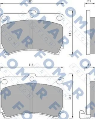 <strong>Колодки гальмівні дискові FOMAR FO 477481 (фото 1)</strong>