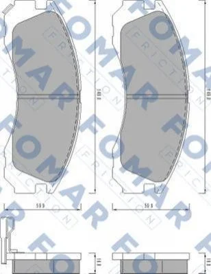 <strong>Колодки гальмівні дискові FOMAR FO 478081 (фото 1)</strong>