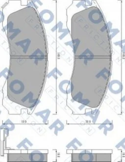 Колодки гальмівні дискові для FOMAR FO 478081 фото товару