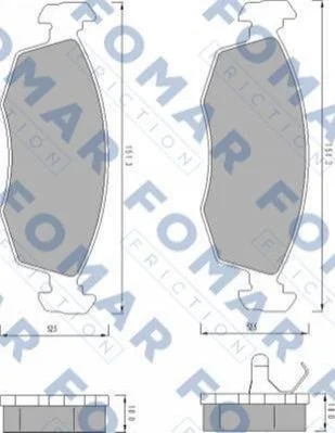 <strong>Колодки гальмівні дискові FOMAR FO 478981 (фото 1)</strong>
