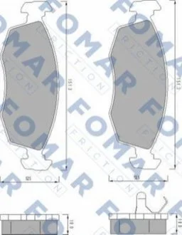 Колодки гальмівні дискові для Ford FOMAR FO 478981 фото товару