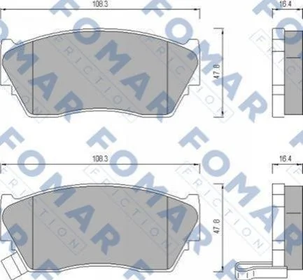 <strong>Колодки гальмівні дискові FOMAR FO 484081 (фото 1)</strong>