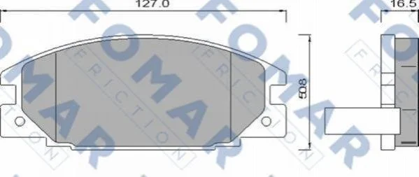 <strong>Колодки гальмівні дискові FOMAR FO 486681 (фото 1)</strong>