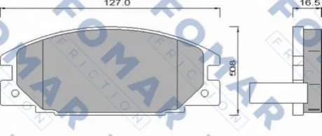 Колодки гальмівні дискові для Geely, Toyota, BYD FOMAR FO 486681 фото товару