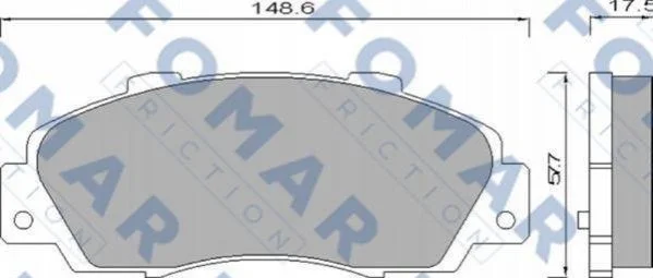 <strong>Колодки гальмівні дискові FOMAR FO 488181 (фото 1)</strong>