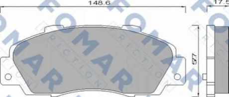 Колодки гальмівні дискові для Rover, Honda, Acura FOMAR FO 488181 фото товару