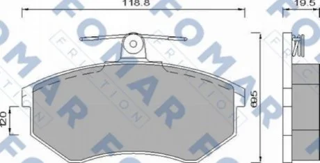 Колодки гальмівні дискові для FOMAR FO 488581 фото товару