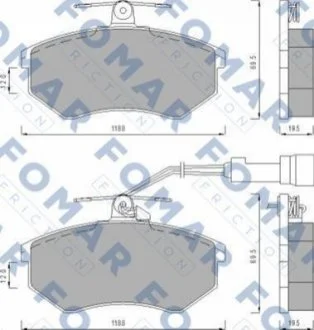 Колодки гальмівні дискові для FOMAR FO 488681 фото товару