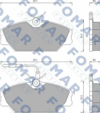 <strong>Колодки гальмівні дискові FOMAR FO 492681 (фото 1)</strong>
