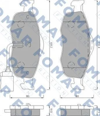 <strong>Колодки гальмівні дискові FOMAR FO 493081 (фото 1)</strong>
