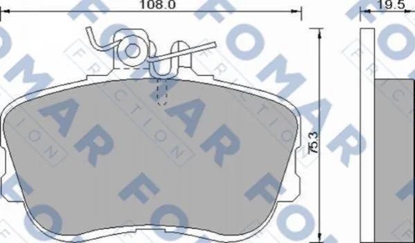 <strong>Колодки гальмівні дискові FOMAR FO 493781 (фото 1)</strong>