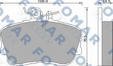 Колодки гальмівні дискові для Mercedes FOMAR FO 493781 фото товару