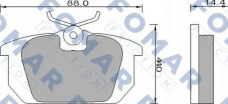 Колодки гальмівні дискові для Alfa Romeo, Fiat, Lancia FOMAR FO 493881 фото товару