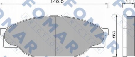 Колодки тормозные дисковые FOMAR FO 493981 (фото 1)