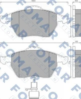 <strong>Колодки гальмівні дискові FOMAR FO 495781 (фото 1)</strong>