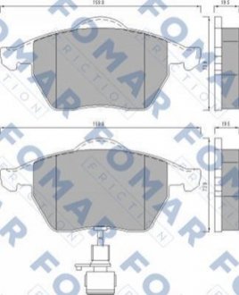 Колодки тормозные дисковые FOMAR FO 495781 (фото 1)
