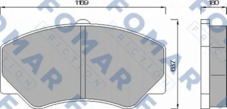 Колодки гальмівні дискові для Ford, Land Rover FOMAR FO 498381 фото товару