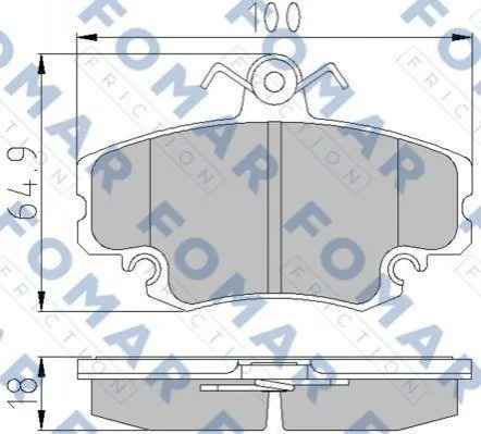 <strong>Колодки гальмівні дискові FOMAR FO 608381 (фото 1)</strong>
