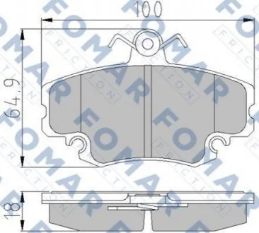 Колодки гальмівні дискові для FOMAR FO 608381 фото товару