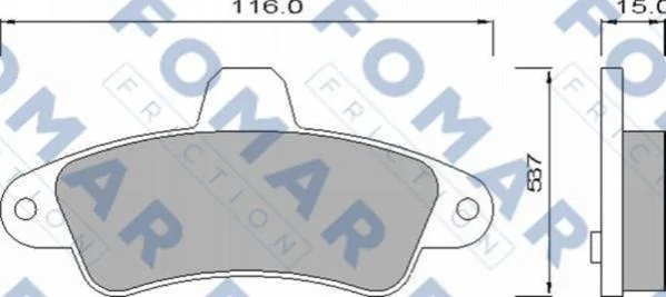<strong>Колодки гальмівні дискові FOMAR FO 625081 (фото 1)</strong>